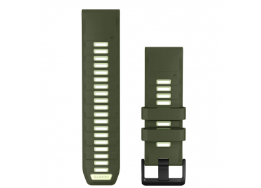 QuickFit 26 Watch Bands OLIVE DRAB/CITRON SILICONE 010-14508-01